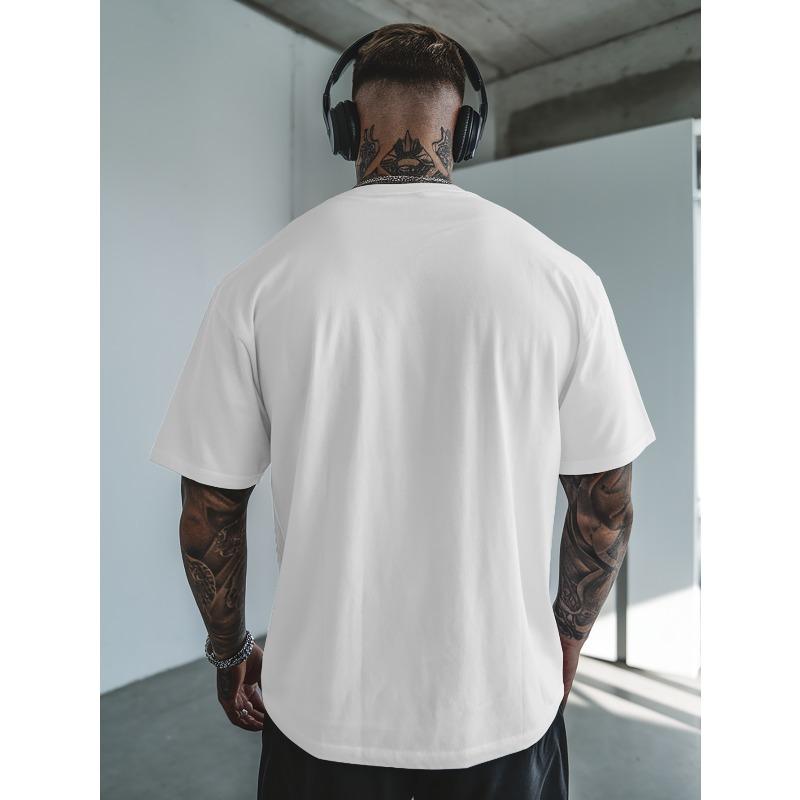 European Sizes Men's Science-Themed Short Sleeve T-Shirt - Chemistry & Physics Print - Breathable Round Neck Casual Summer Tee