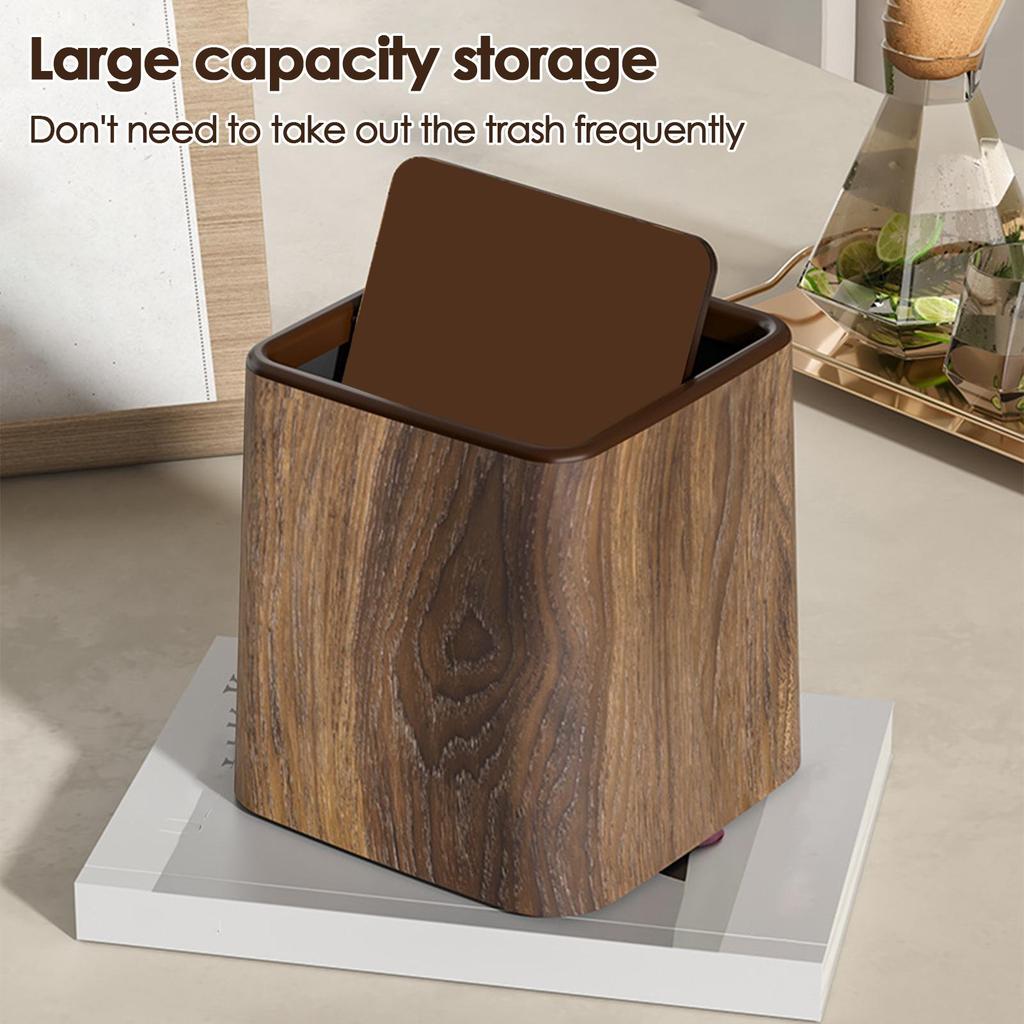 Small Desk Trash Can Garbage Can Desktop Waste Basket Dustbin With Lid Storage Container Desktop Accessories