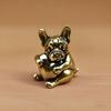 1PCSCollection Statues Desktop   Solid Copper Pug Figurines Feng Shui  Vintage Brass Dogs Ornament Tea Pet Home Decor