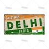 Artisian INDIA CHINA INDONESIAN License Plate Landmark State Metal Sign City Decorative Plaque Wall Decor Garage Bar Pub Club