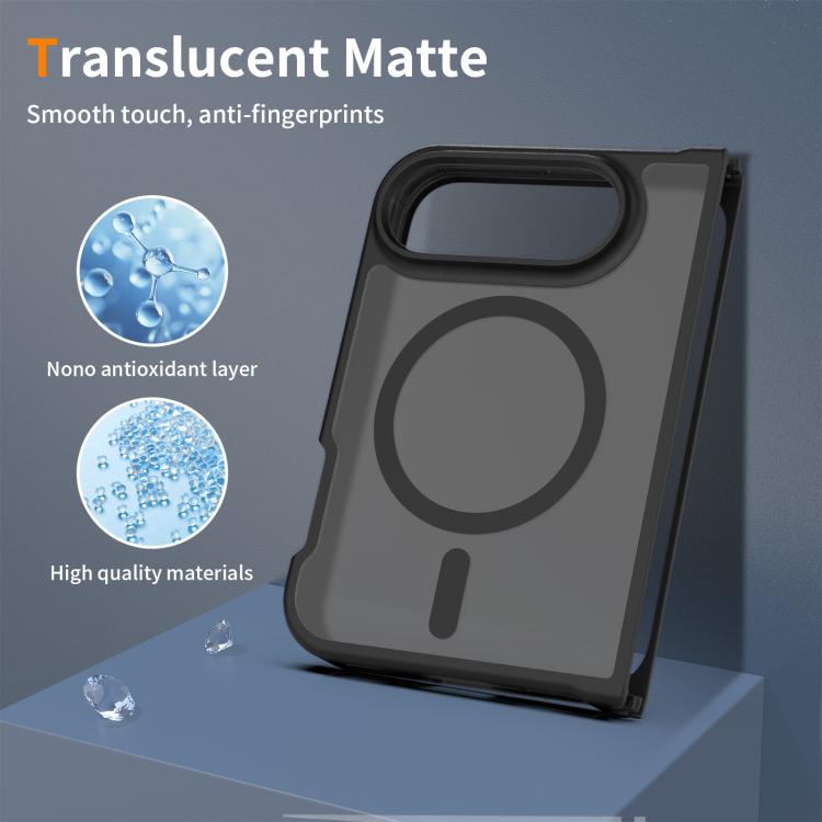 Skin Feel TPU Hybrid PC MagSafe Phone Case For iPhone Fold, Lightweight Anti-Scratch Shockproof Magnetic Protective Cover