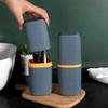 Portable Travel Wash Cup Toothbrush Holder Toothpaste Storage Box Bathroom Organizer Home Storage Solution