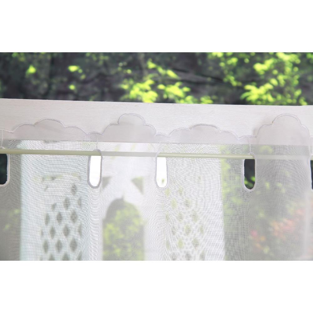 Yarn Computer Embroidery, Small Coffee Curtain, Small Kitchen Curtain Ht-055