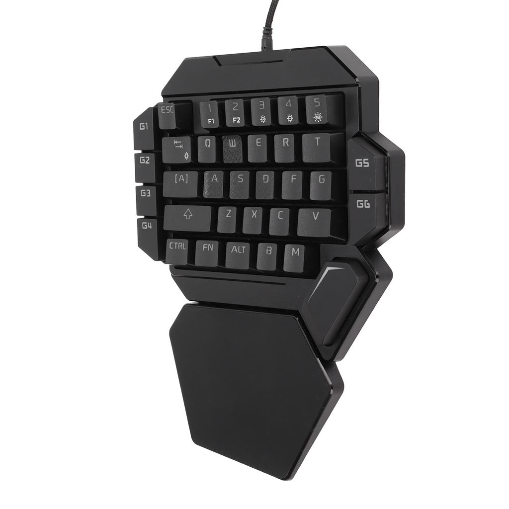 One Handed Keyboard 35 Keys Accurate Sensitive Control 6 Programmable Keys Ergonomic Design Half