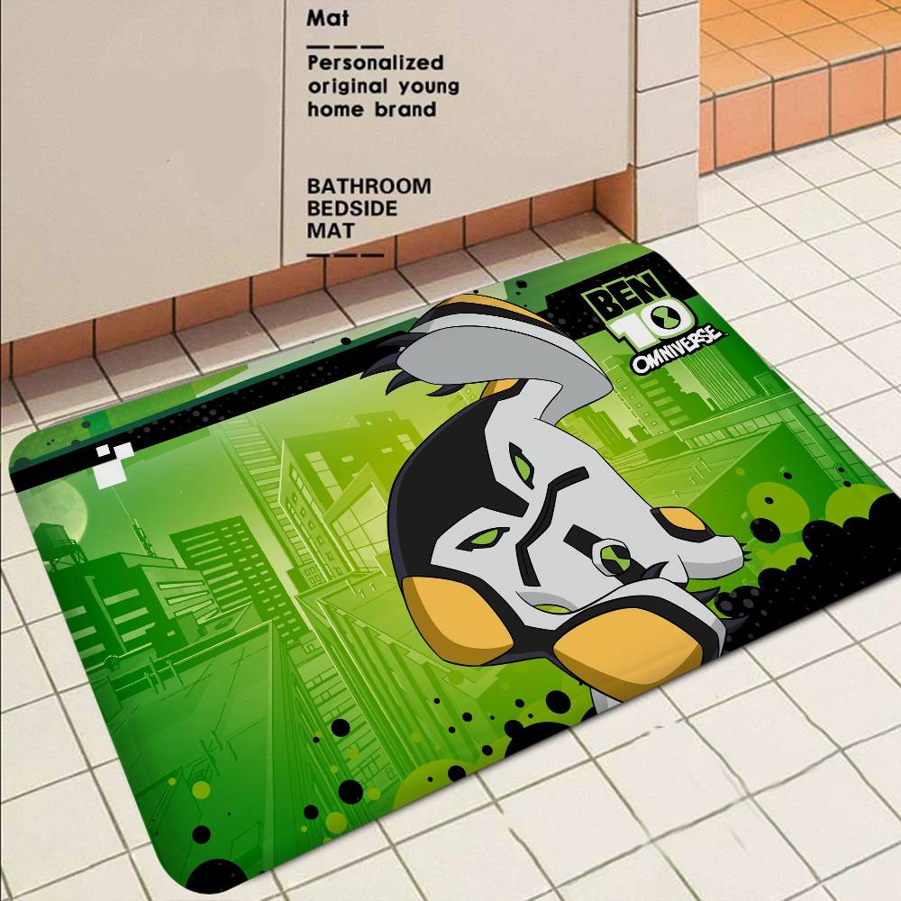 B-ben 10 Classic Animation Hallway Carpet Non-Slip Laundry Room Mat Laundry Decor Balcony Child Living Room Toilet Rug
