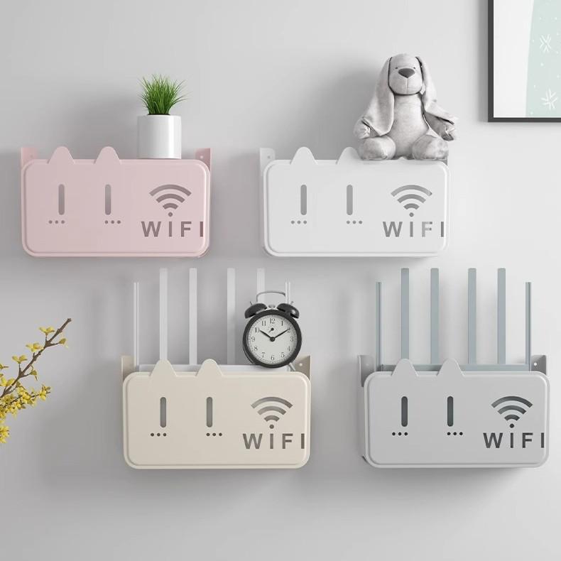 Wall-Mounted No-Drill Router and WiFi Shelf Cover - Modern Decorative Stand