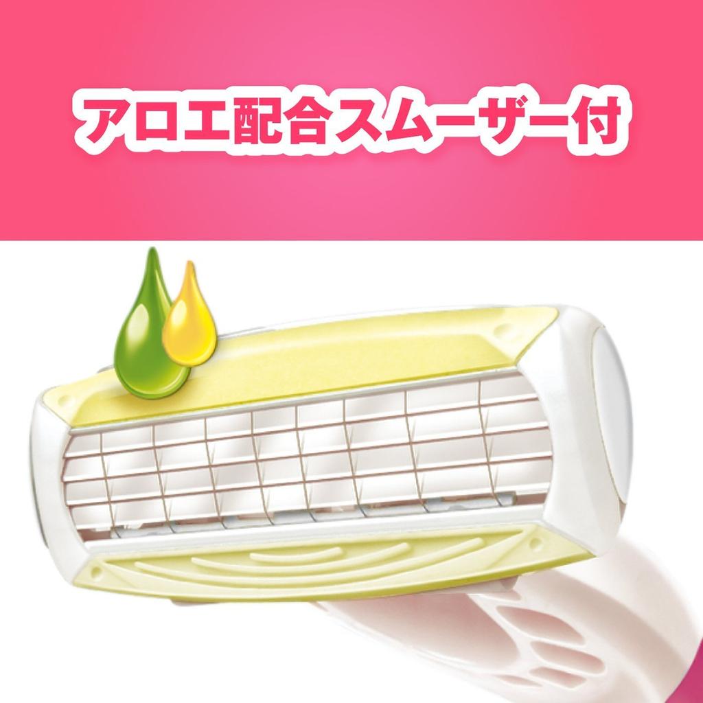 Schick Body Quattro 4 Dispo for Women 3 Pieces with Safety Wire Disposable Type Women's Razor