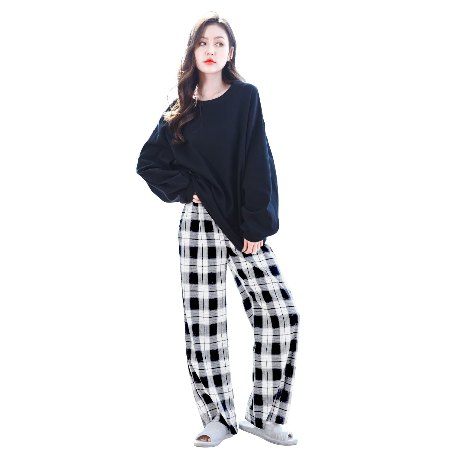 

Roomwear pajamas for top and bottom long cute [MiniZaru] women, set, sleeves, (3035 L)
