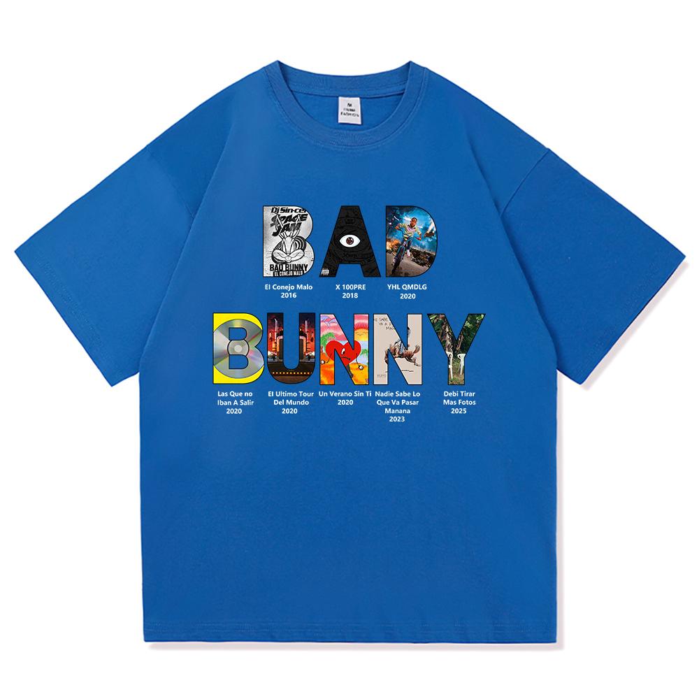 Bad Bunny T Shirt 2025 Fashion Men/Women Vintage Funny Frog Debí Tirar Más Fotos T-Shirt
