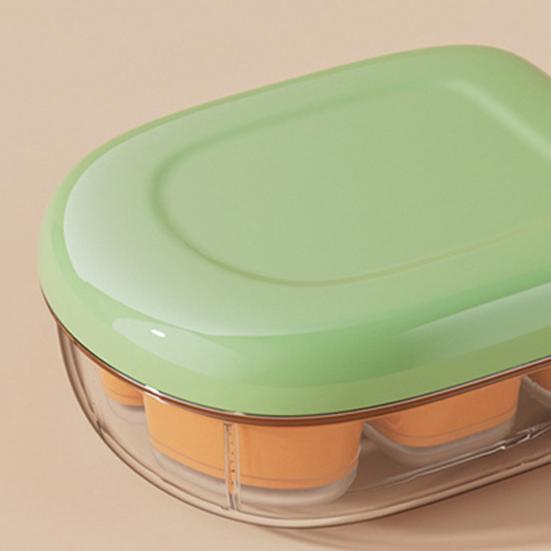 Food Grade Plastic Ice Maker with Sealed Lid Ice Cube Tray Storage Box Push Release Odorless Summer Cooling Ice Maker for Kitchen