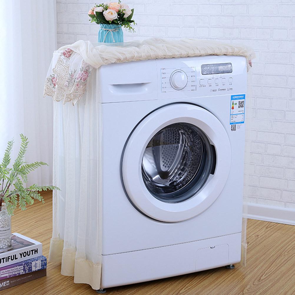 Automatic Washing Machine Cover Lace Ruffle Floral Printed Thickened Waterproof Dust Protector Universal Home Automatic Impeller