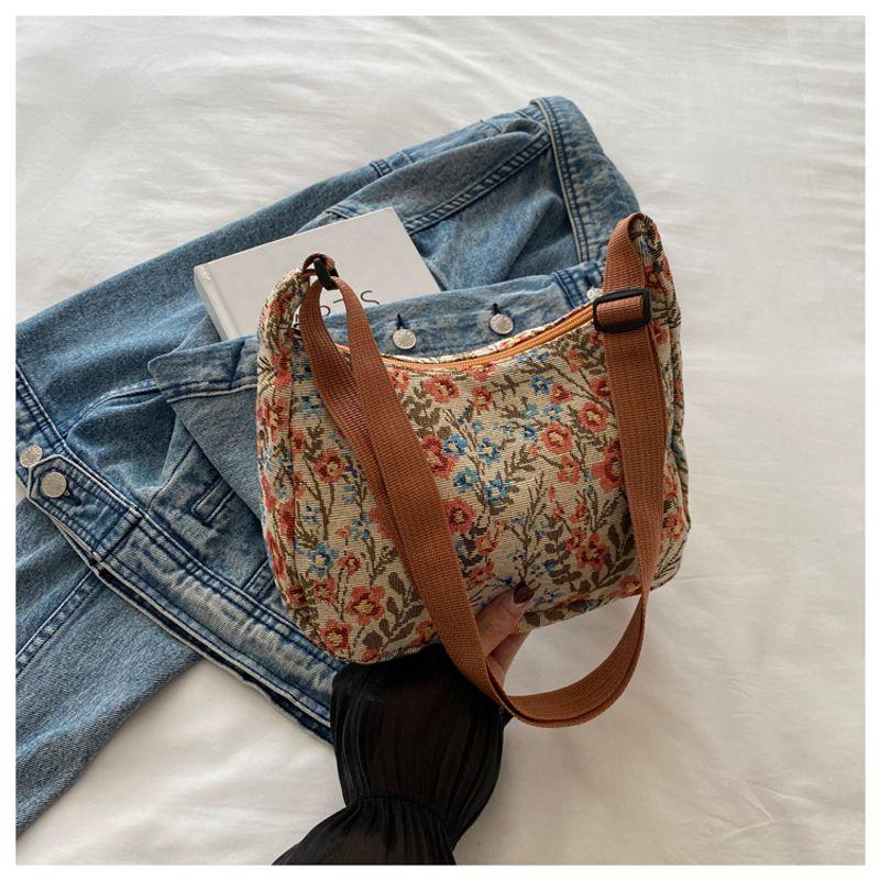 

Вместительная трендовая сумка с принтом, женская, 2024, новая мода, пэчворк, холщовая, на плечо, подмышку, контрастного цвета, сумка-мессенджер Brown