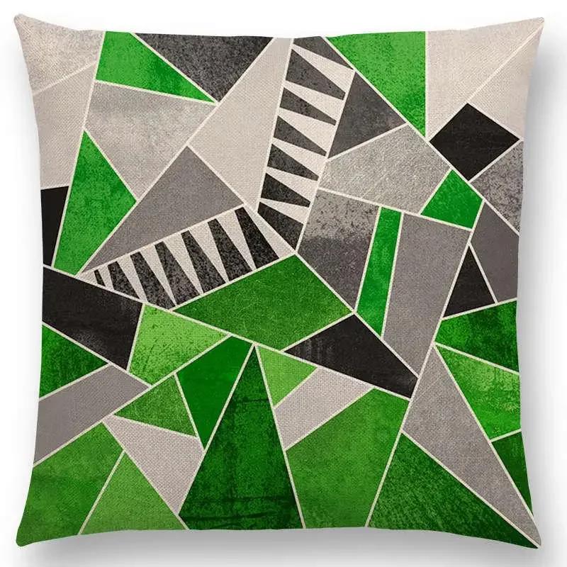 New Colorful Blocks Layers Stripes Geometric Combination Gold Lines Gorgeous Prints Cushion Cover Throw Pillow Case
