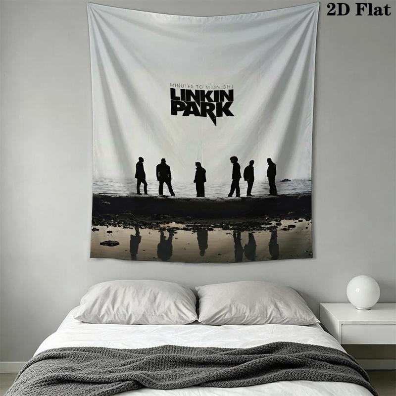 Linkin Park Wall Tapestry Aesthetic Wall Hanging Printed Fabric Blanket Decorative Tapestries for Bedroom Living Room Home Decor
