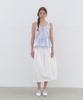 Cluny Tulip Volume Long Skirt - White