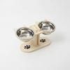 Wooden Pet Feeding Stand with Stainless-Steel Bowls Modern for Kitchen