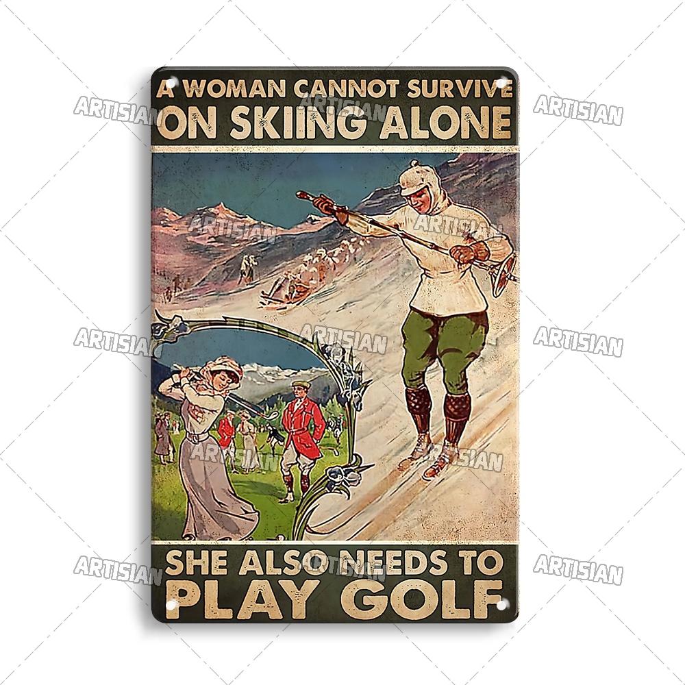 Artisian Sport Metal Plate Golf Tin Sign Vintage Decorative Poster Wall Decor Garage Bar Pub Club Hotel Kitchen Home Man Cave