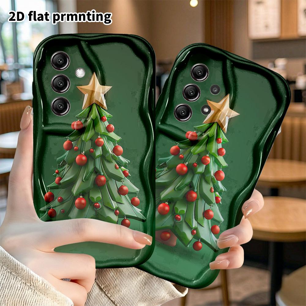 Phone case: 2D flat, fits Samsung Galaxy A34 A35 M05 M06 S20 S22 S21 FE Plus 5G, dark green background, perfect Christmas and Halloween holiday gift