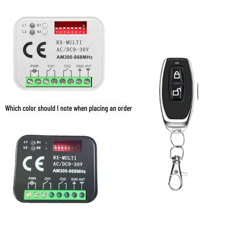 Dual-Channel Multi-Frequency Remote Switch DC9-30V AC85-250V RX-Multi280-868 Receiver