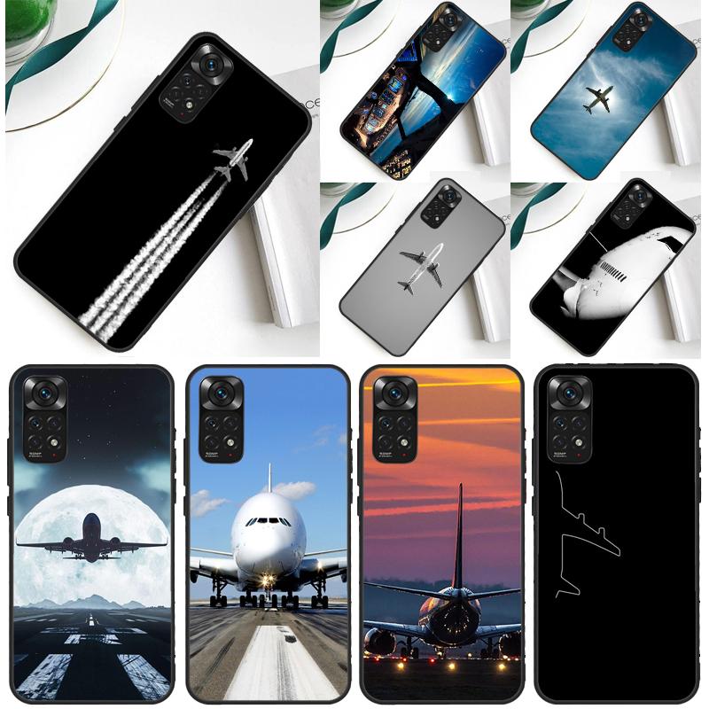 Aircraft Airplane Fly Travel Case For Xiaomi Redmi Note 12 11 10 9 8 Pro 9S 10S 11S 12S Redmi 12C 9A 9C 10A 10C Coque