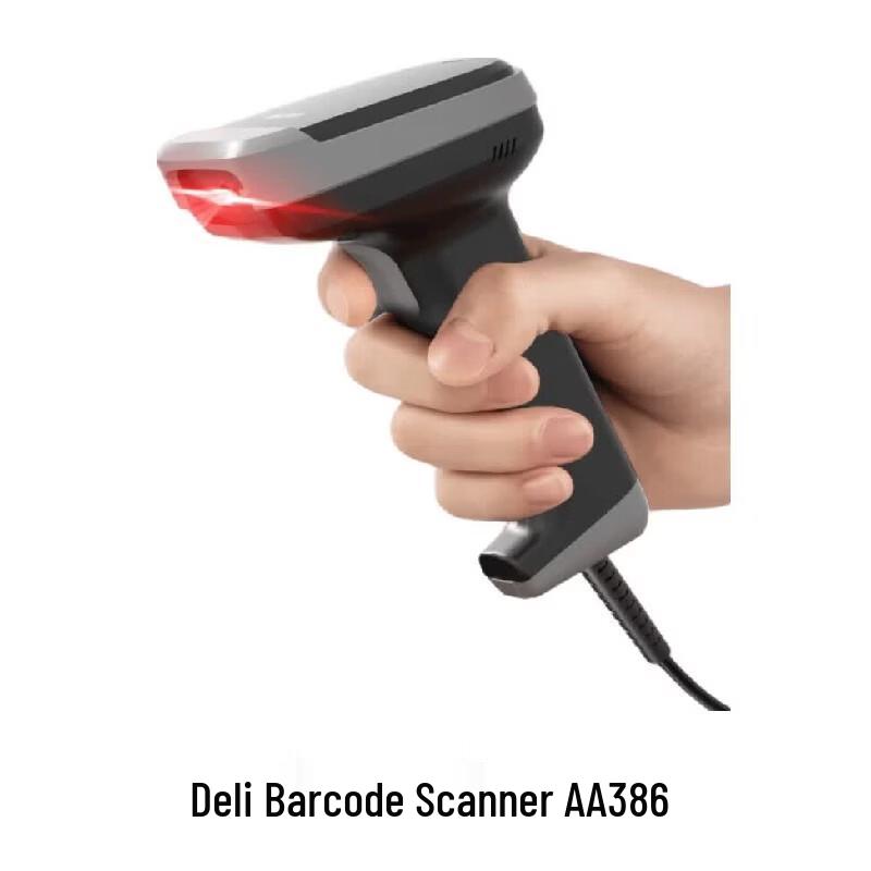 Deli AA386 High-Precision Wired 2D Barcode Scanner