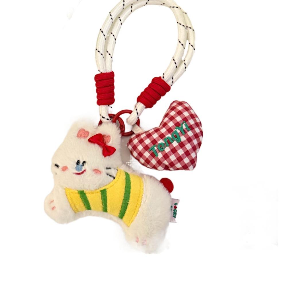 Soft Bear Plush Doll Keychain Collection Plushies Doll Cute Animal Plush Keychain Ins Dog Plush Keyring Pendant