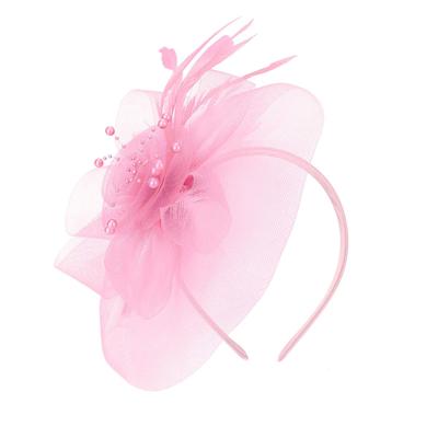 Europäisches Feder-Netz-Blumen-Stirnband für Braut- & Party-Kleidung