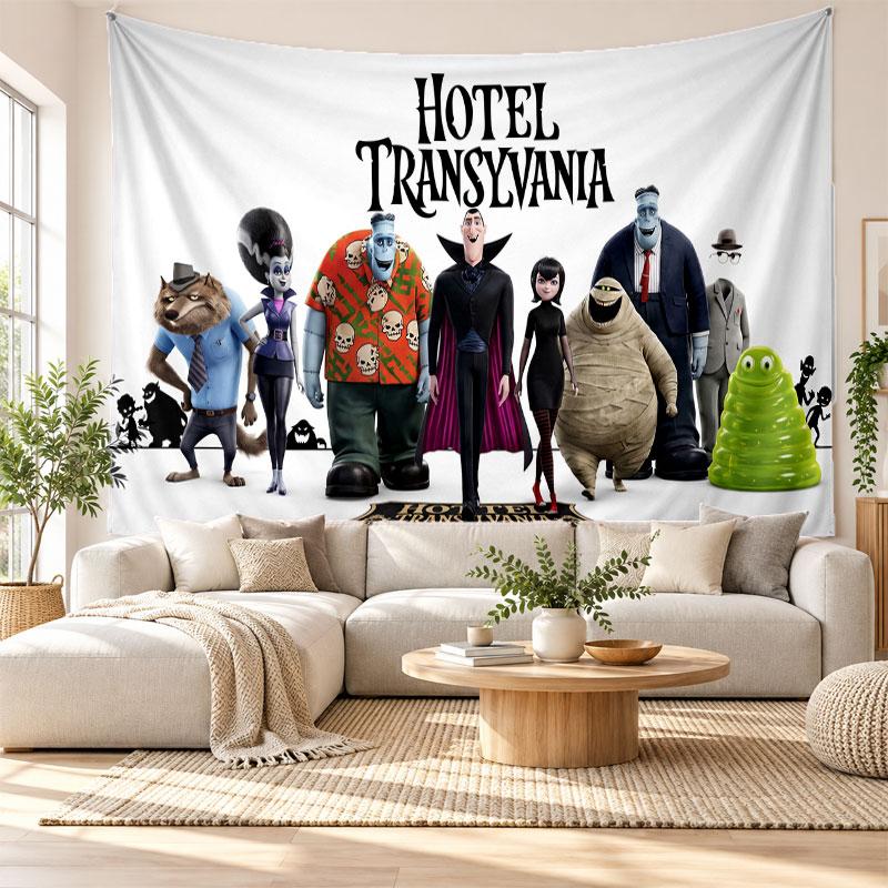 Hotel Transsilvanien Wandteppich Heimdekoration Hängendes Stoffkunst-Hintergrundteppich für Schlafzimmer
