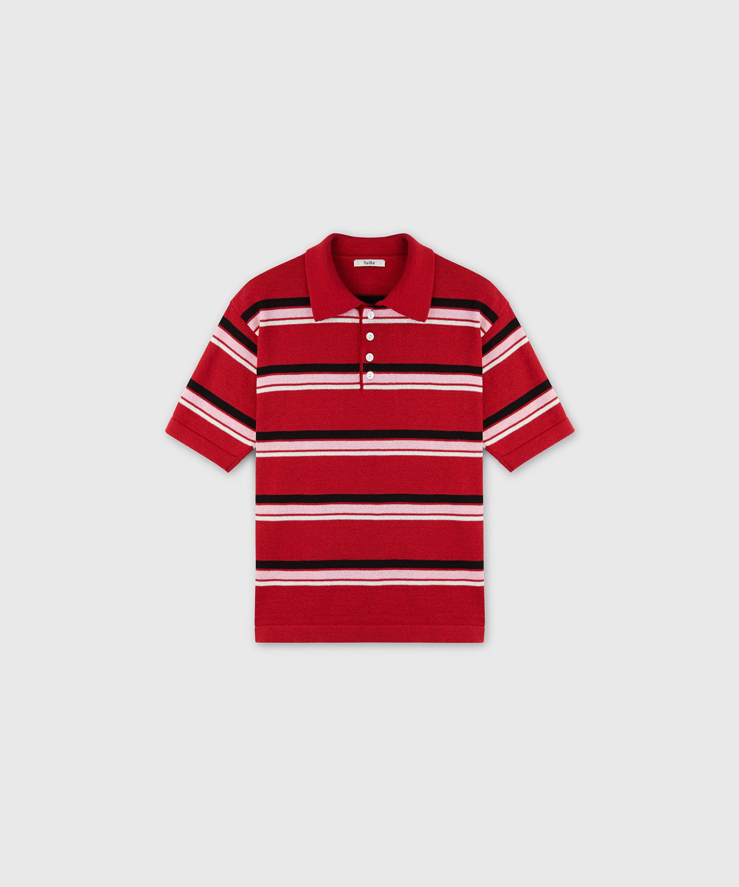 Taire Rudeboy Knit Polo Shirt Corsa Red 1 (Unisex)