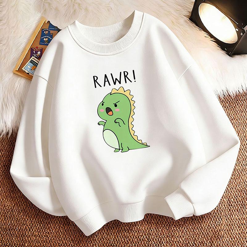 Long-sleeve Funny Dinosaur Kids' Hoodie, Casual, Pretty Clothes for Girls