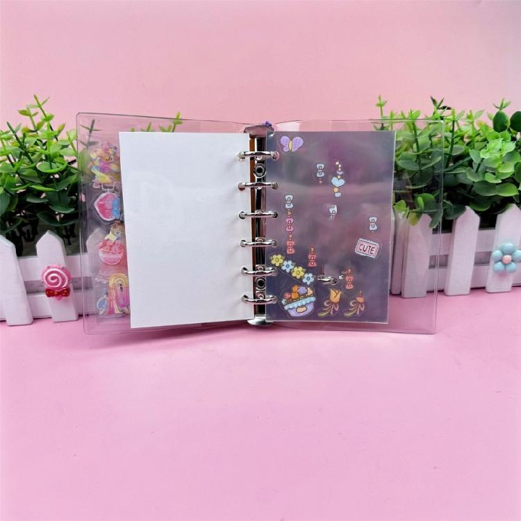 Creative Flip Top Sticker Book Anti Wrinkle Spirals Binding Stickers Collecting Book For Elementary Pupils Sticker Album