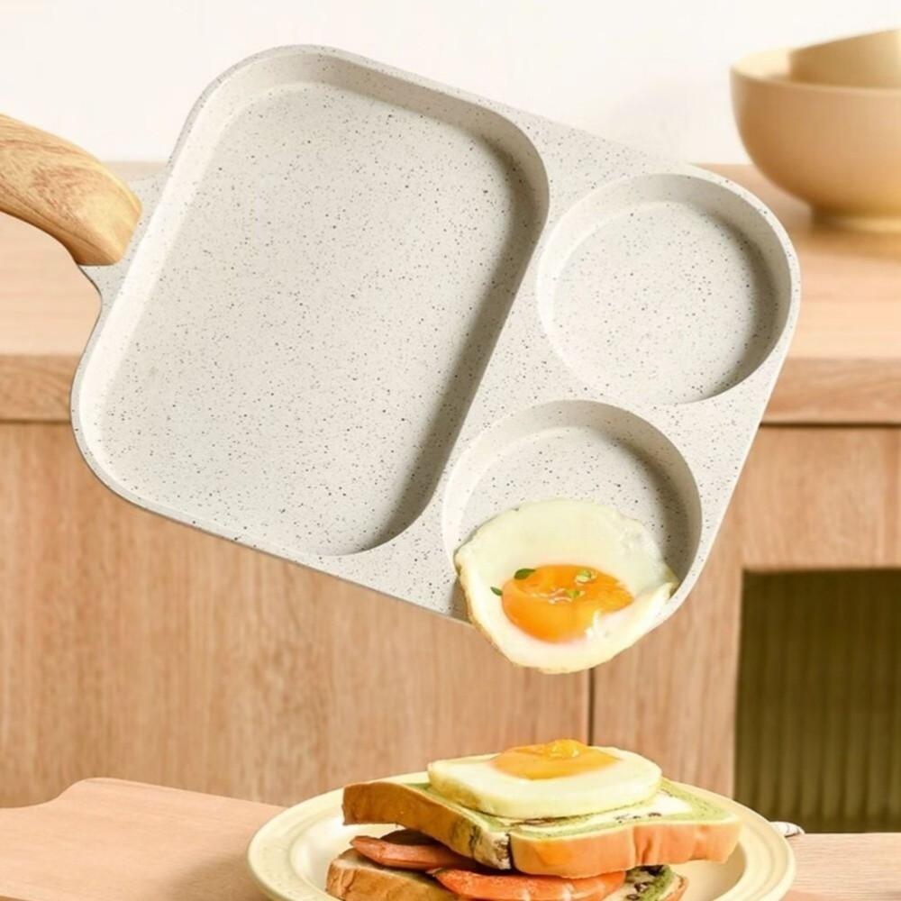 Multi-Section Breakfast Frying Pan 3 In1 Cookware Steak Pot Egg Frying Pan  Breakfast Preparation