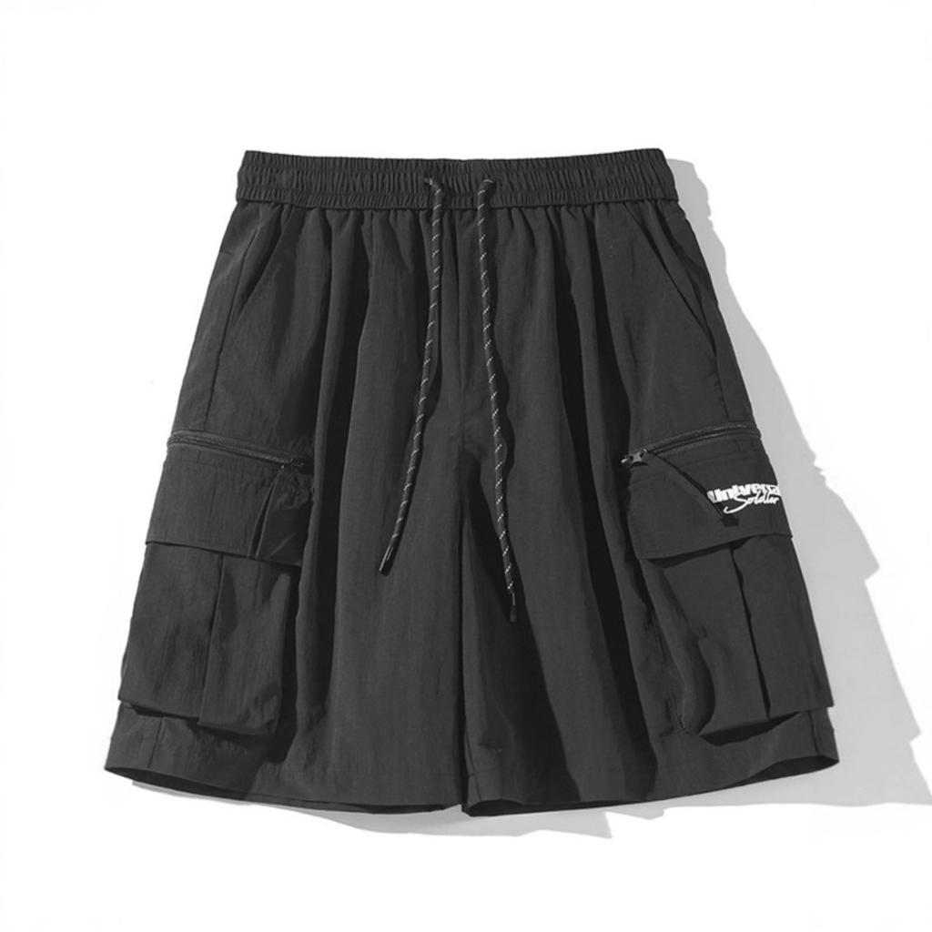 Japanese Work Shorts Men's Summer Thin Quick-drying Outside Wear Sports Casual Fashion High Arcade Functional Pocket Five-point Pants