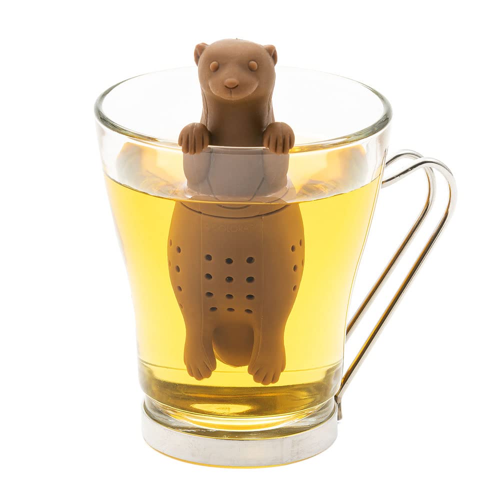 

Calorata Animal Tea Strainer (Asian Small-Clawed OtterDishwasher and Microwave SafeSilicone) Cute Animal Tea Strainer Tea Infuser Gift