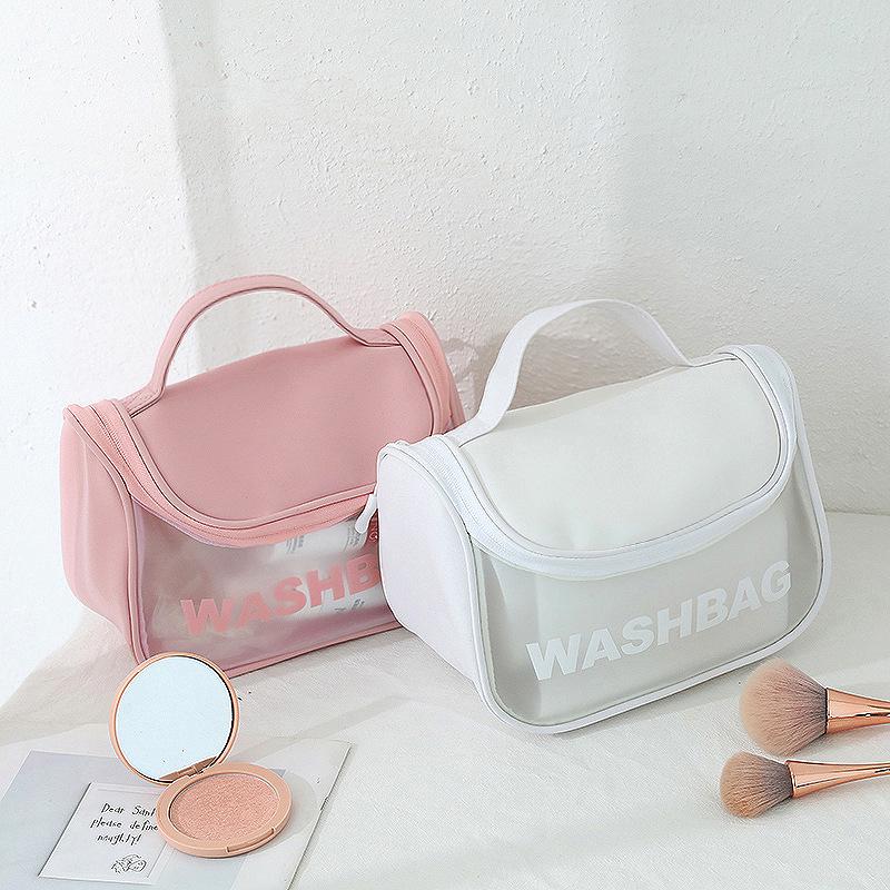 Travel Makeup Bag - High-End Waterproof, Multi-functional, Large Capacity, Transparent with Logo Print