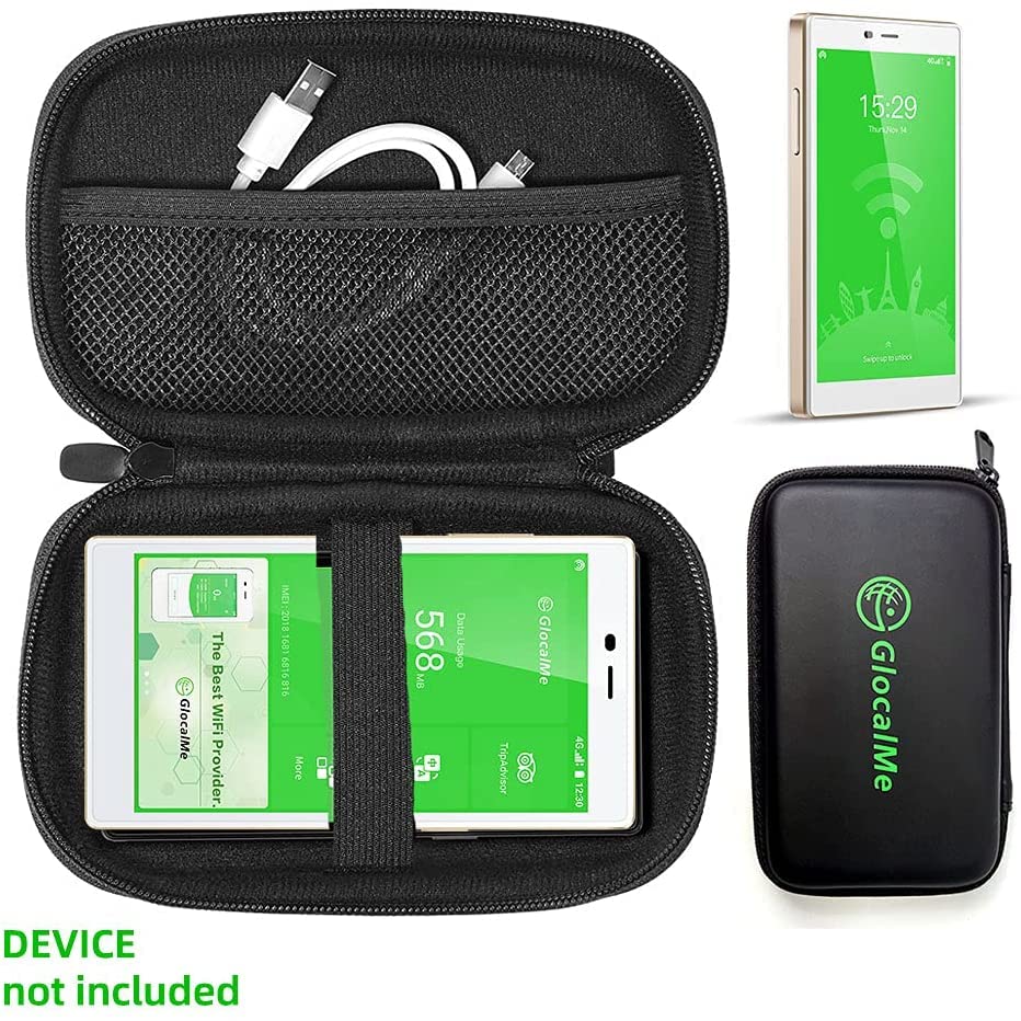 GlocalMe Travel Case a Storage Case and Protective Cover for GlocalMe Mobile Router G4 Includes Mesh Pockets for Storing Cords and [Official Sales],