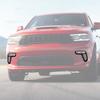 Black Front Driving Lamp Frame Trim Cover W/Fog Light hole for Dodge Durango 21+