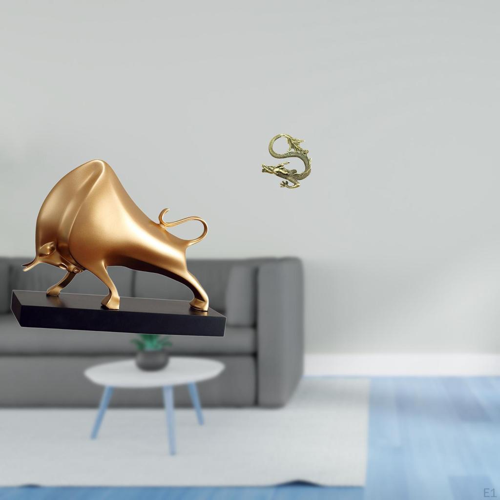 Abstract Sculpture Brass Tabletop Figurine Decor for Desk Living Room Bedroom Entrance Year