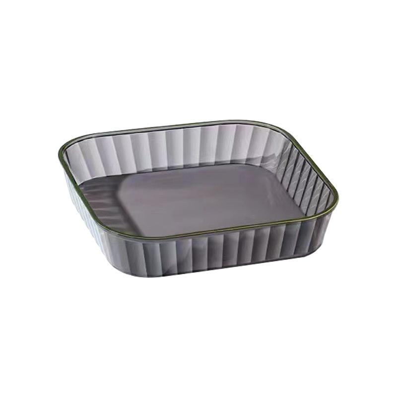 1/4pcs Plastic Dish Plate for Food Small Square Serving Tray for Appetizer Cookie Fruit Multi-purpose Cat Bowl Easy to Clean