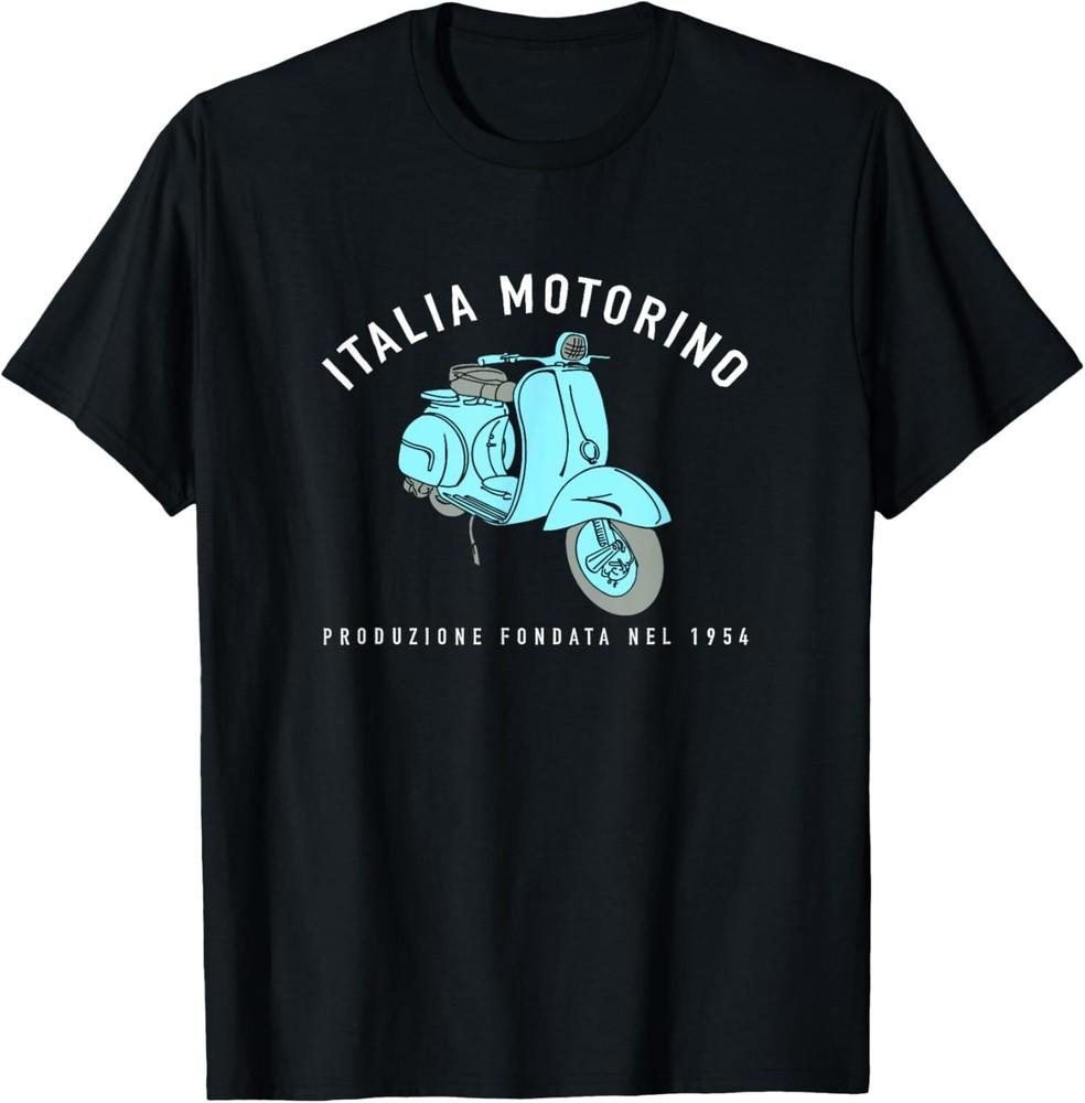 New Limited Italia Motorino, Vintage Italian Scooter Italian Flag T-Shirt Tops Tee