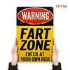 [Humorous "Fart Zone" Plaque] Vintage Iron Metal "Fart Zone" Warning Sign - 1pc Humorous Decorative Plaque, 8x12 Inches