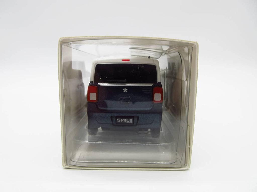 Suzuki New Wagon R Smile Dealer Exclusive Pullback Car Miniature Car Color Sample Indigo Blue Metallic Non-Sale 2/White