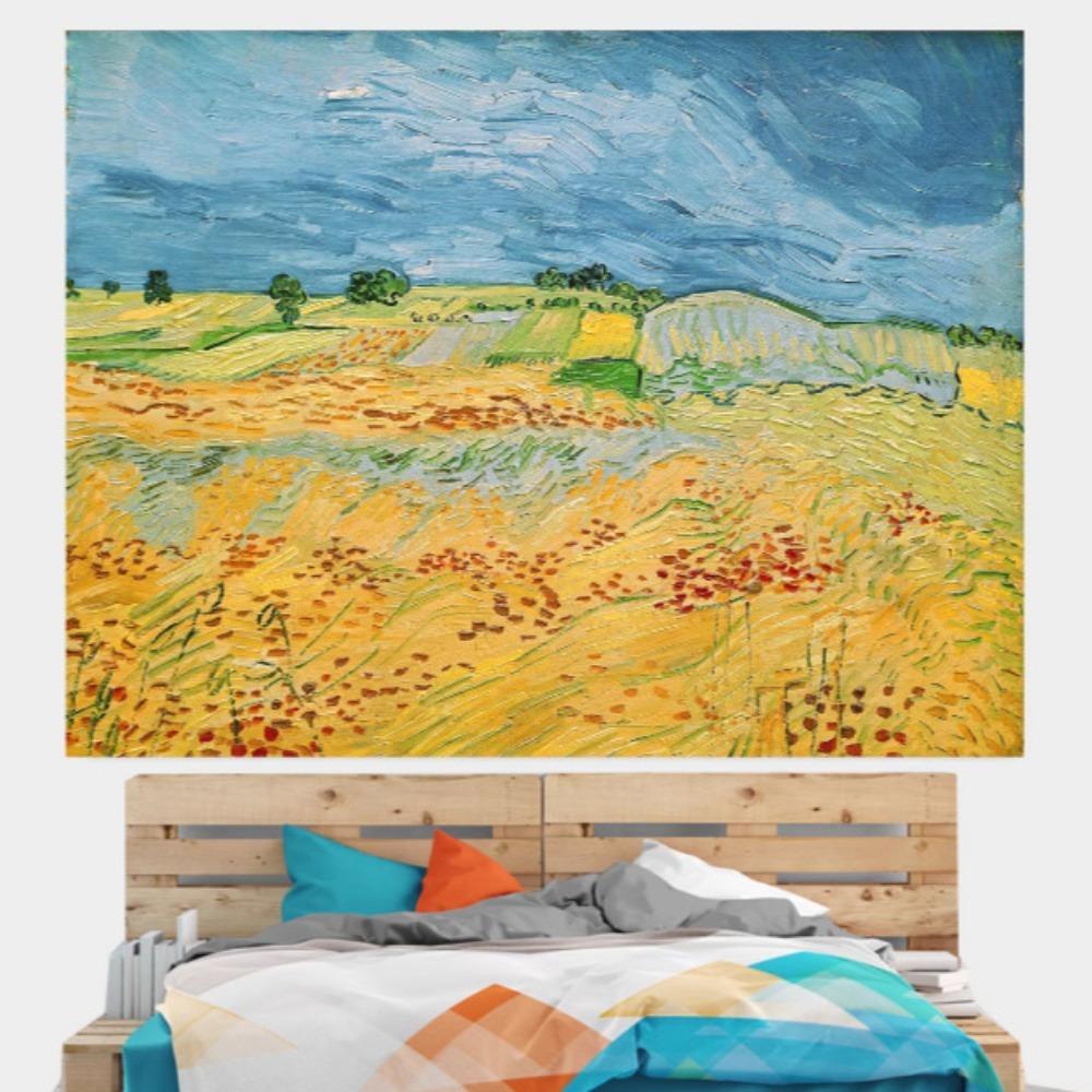 Landscape Background Cloth Ins Hanging Cloth Art Living Room Wall Cloth Bedside Decoration Tapestry Bedroom Wall Blanket
