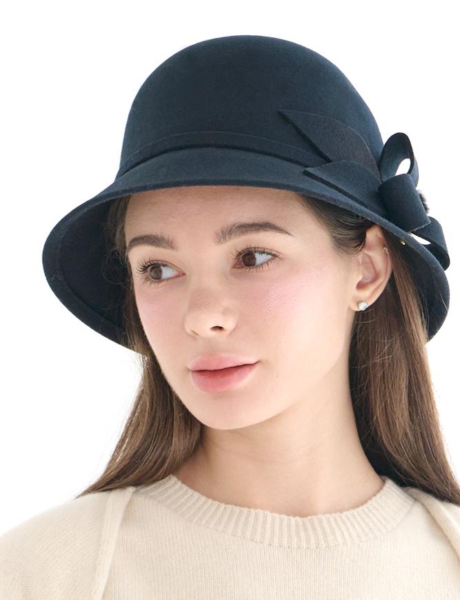 Koipeu Flower Wool Mink Cloche Cf073Ht038 Nav