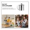 Bacon Grease Container Kitchen Oil Container Can with Strainer for Store Meat Frying Oil and Cooking Grease Storage