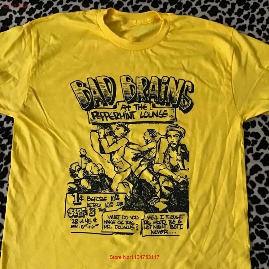 Vtg Bad Brains Groupe Pour Fans Coton Jaune Toutes Tailles T-shirt Unisexe In642 Vintage Unisexe Élégant Homme Décontracté Légèrement