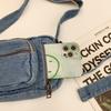 Shoulder Bag Denim Bag Women's Crossbody Bag Men Mobile Phone Bag Multi-Layer Bag