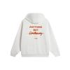 Li-Ning Wade Series Solid Color Letter Print Loose-Fit Fleece-Lined Hoodie Unisex Hoodie Milk-White AWDSC39-8