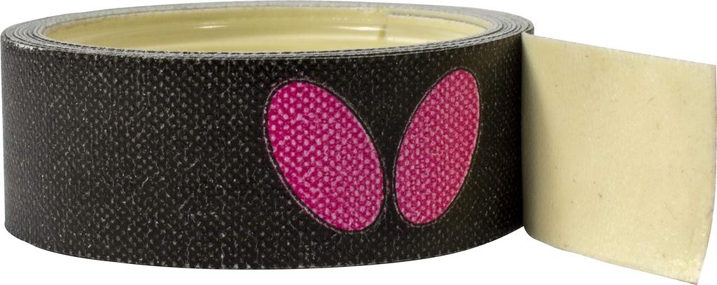 Butterfly Side Tape, Black/Magenta - 12mm Wide - Protect the Edge of Table Tennis Paddles - 3 Sizes (1m, 10m, 50m, 2 Rolls, 20 Rolls, 100 Rolls)