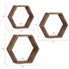 1PC Shelving Wall Hanging Wooden Hexagonal Frame Lattice Succulent Plant Frame Living Room Wall Decoration Top Wall Hanging Frame for Home